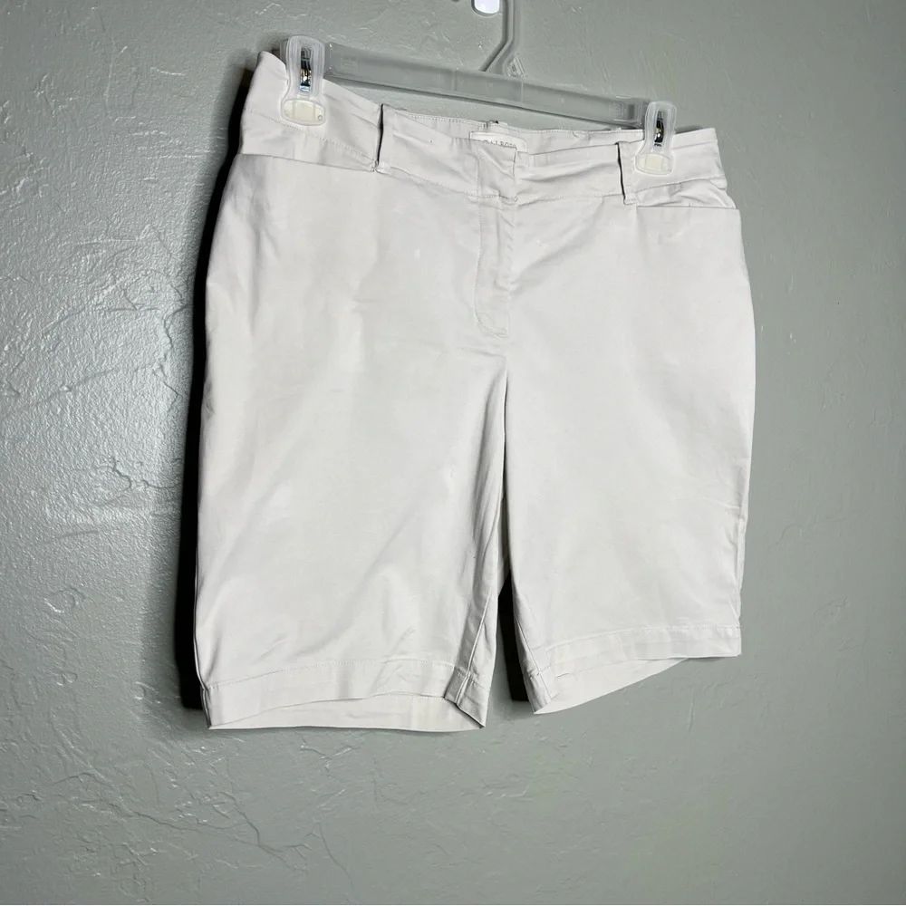 Talbots Khaki Stretch Bermuda Shorts